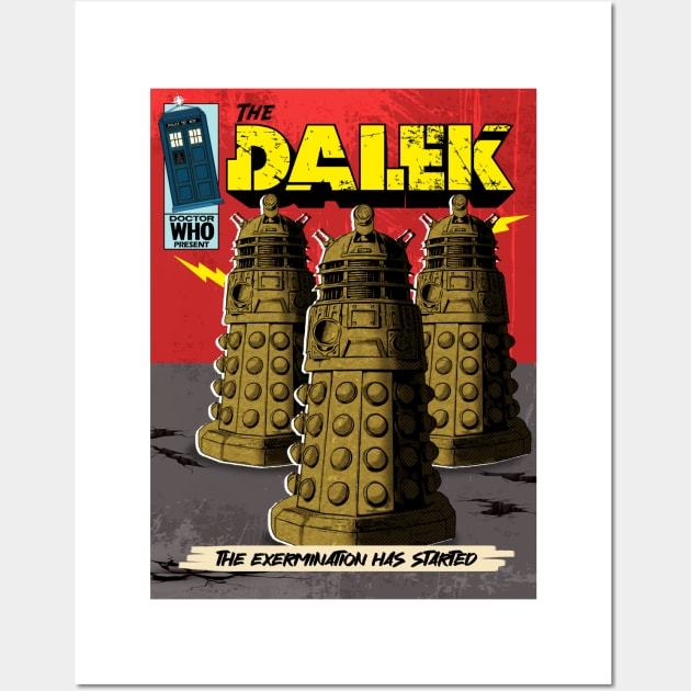 DALEK THE EXTERMINATED Wall Art by HarlinDesign